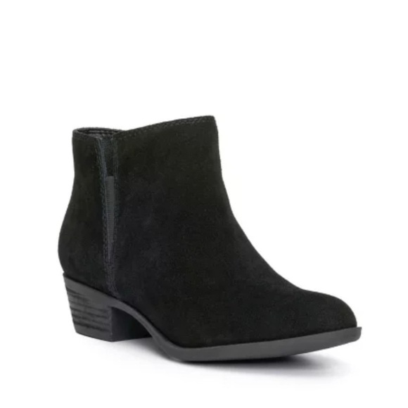 Lucky Brand Black Suede Bessie Ankle Booties - Picture 1 of 11